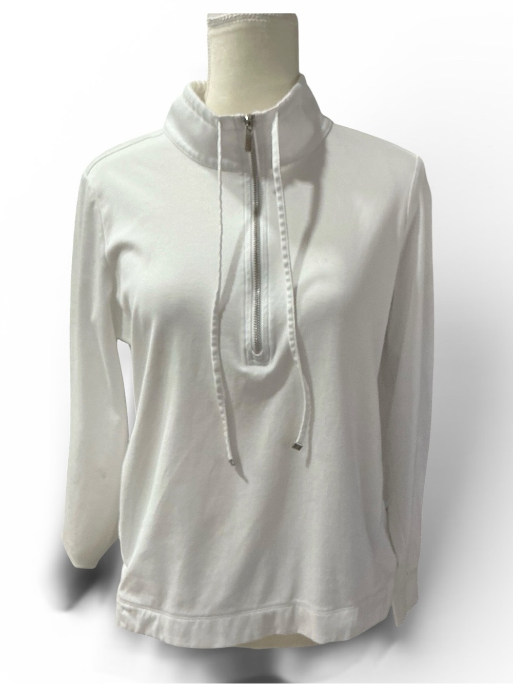 Tommy Bahama Women’s White Half-Zip Pullover Sweatshirt – Size Medium